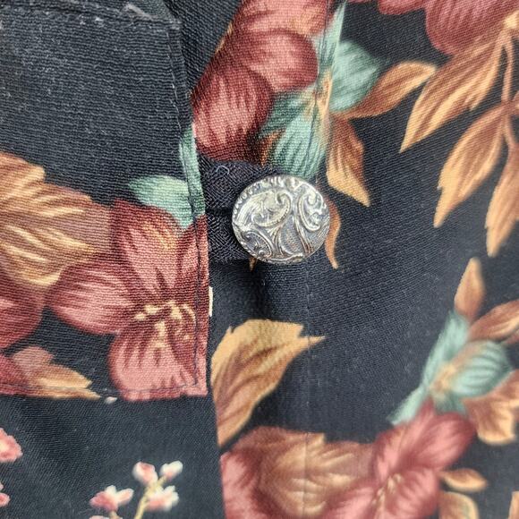 Marla Duran Blouse Womens 3x Rare Floral Pleated Polkadot Boho Funky Fairycore - Picture 8 of 9